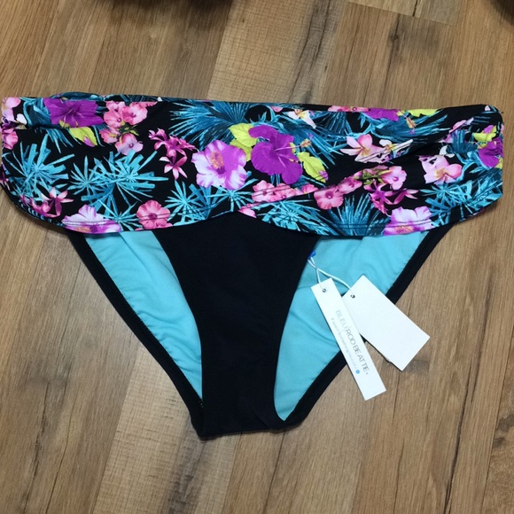 Bleu Rod Black Flower Bathing Suit Bottoms - Picture 2 of 5